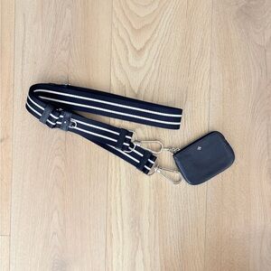 Kate Spade Navy and White Crossbody Strap with Pouch